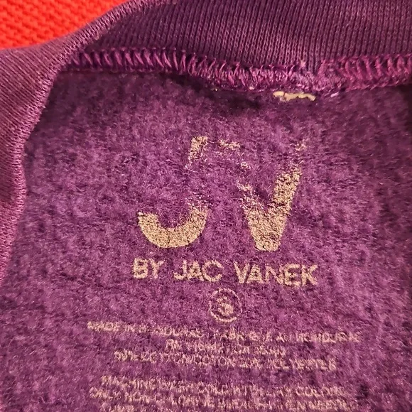 'Fu*k fashion, Let's eat pizza' long sleeve purple graphic sweatshirt Small - Picture 2 of 5